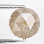 0.79 ct grey white round cut natural diamond with soft dual tone appearance, loose stone ideal for custom fine jewelry and elegant ring designs