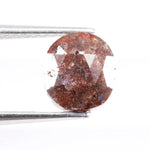 1.14 Ct oval cut reddish brown natural diamond loose stone with warm tone and bright sparkle