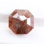 1.35 Ct asscher cut brown diamond loose stone with vintage step facets and rich warm sparkle