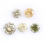 0.40 Ct Rustic Round Cut Loose Diamonds Lot – Earth Mined Salt & Pepper Fancy Color Diamonds for Handmade Jewelry Supplies & Custom Designs