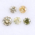 0.40 Ct Rustic Round Cut Loose Diamonds Lot – Earth Mined Salt & Pepper Fancy Color Diamonds for Handmade Jewelry Supplies & Custom Designs