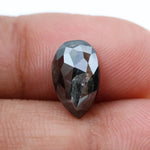 2.23 Ct pear shape Black Grey natural diamond with warm tones and elegant sparkle for dramatic fine jewelry