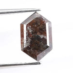 2.07 Ct brown hexagon cut natural diamond loose stone with rich color and sparkle, perfect for engagement rings and custom luxury jewelry.
