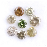 0.68 Ct Round Cut Diamond Fancy Colored Diamond Rose Cut Diamond Use For Jewerly