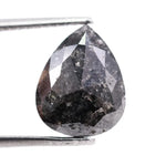 4.21 carat black pear cut Natural diamond loose stone with deep midnight color and brilliant faceting, ideal for engagement ring, pendant, or custom fine jewelry setting.