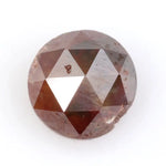 0.94 ct reddish brown round cut natural diamond, rare multi tone color with unique earthy hues, loose stone ideal for fine jewelry making and custom ring designs