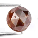 0.94 ct reddish brown round cut natural diamond, rare multi tone color with unique earthy hues, loose stone ideal for fine jewelry making and custom ring designs