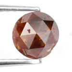 0.94 ct reddish brown round cut natural diamond, rare multi tone color with unique earthy hues, loose stone ideal for fine jewelry making and custom ring designs