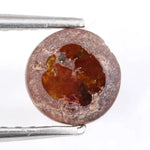 0.94 ct reddish brown round cut natural diamond, rare multi tone color with unique earthy hues, loose stone ideal for fine jewelry making and custom ring designs