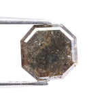 1.54 Ct hexagon cut brown natural diamond loose stone with rich color and brilliant sparkle, ideal for engagement rings and custom fine jewelry.