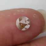 Fancy 1.25 ct grey white round cut natural diamond, salt and pepper inclusions, loose stone for custom engagement rings and bespoke fine jewelry designs