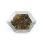 2.11 Ct brown natural hexagon cut diamond with warm tones and geometric shape for elegant modern luxury jewelry