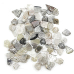 natural mix color rough diamond slices with flat rustic surfaces for jewelry making