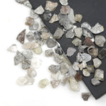 natural mix color rough diamond slices with flat rustic surfaces for jewelry making