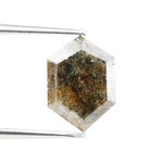 2.11 Ct brown natural hexagon cut diamond with warm tones and geometric shape for elegant modern luxury jewelry