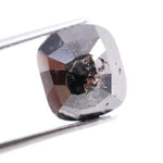 4.38 Ct Black Cushion Cut Natural Diamond Loose Premium Stone for Custom Jewelry and Engagement Ring Designs