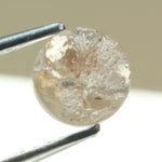 Fancy 1.25 ct grey white round cut natural diamond, salt and pepper inclusions, loose stone for custom engagement rings and bespoke fine jewelry designs