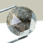 1.90ct round natural diamond black -grey colored diamond luxury stone shine for jewelry