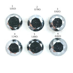 Natural round cut diamond loose stone for engagement ring with soft rounded shape