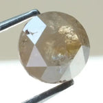 0.79 ct grey white round cut natural diamond with soft dual tone appearance, loose stone ideal for custom fine jewelry and elegant ring designs