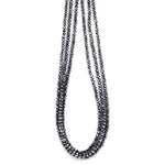 Natural black rondelle rough diamond beads uncut with soft, earthy tones, perfect for handmade jewelry, delicate bracelets, and unique artisan designs