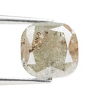 2.76 Ct cushion cut Grey natural diamond with brilliant sparkle and classic shape for luxury statement jewelry