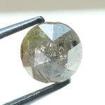 0.67 carat natural yellowish grey diamond round loose stone with subtle dual tone color