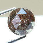 1.54 ct round rose cut diamond loose rustic diamond grey color diamond for custom ring