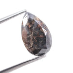 4.04 Ct brownish gray pear cut natural diamond loose uncut stone for custom jewelry and engagement rings