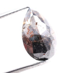 4.04 Ct brownish gray pear cut natural diamond loose uncut stone for custom jewelry and engagement rings
