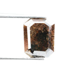 2.18 Ct brown natural emerald cut diamond with rich tone and elegant sparkle for premium engagement jewelry