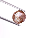 loose round cut natural red diamond, 1.31 Ct, round and baguette diamond ring, round diamond with marquise side stones, red diamond red wine.