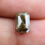 1.92 Ct emerald cut brown natural diamond with warm tone and sleek brilliance for timeless elegant jewelry