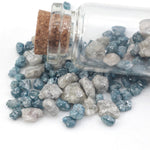 blue grey rough diamond loose uncut diamond lot