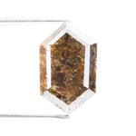3.85 Ct hexagon cut grey brown natural diamond with geometric shape and rich tones for iconic fine jewelry