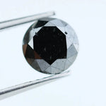 1.05 Ct Natural Black Diamond Round Cut Loose Gemstone for Rings, Pendants, and Custom Designer Jewelry