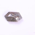 hexagon cut natural diamond, grey diamond, light grey diamond, icy grey tone, salt and pepper wedding band, and rare grey engagement ring jewelry.