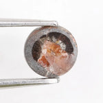 0.78 carat brownish black natural diamond round cut loose stone with subtle dual tone color blend