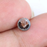0.78 carat brownish black natural diamond round cut loose stone with subtle dual tone color blend