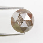 1.21Ct round rose cut diamond grey colored diamond loose stone for fine custom jewelry