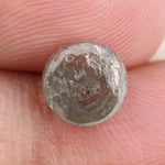 1.21Ct round rose cut diamond grey colored diamond loose stone for fine custom jewelry