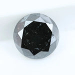 1.16 Ct Natural Black Diamond Round Brilliant Cut Loose Stone for Custom Engagement Rings and Fine Jewelry