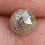 0.67 carat natural yellowish grey diamond round loose stone with subtle dual tone color