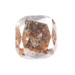 natural earth mined diamond and natural cushion cut diamond ring
