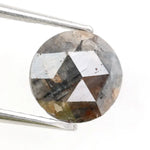 1.53ct black - brown colored diamond round brilliant cut diamond loose stone use for custom jewelry