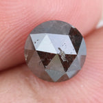 1.54 ct round rose cut diamond loose rustic diamond grey color diamond for custom ring