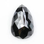 pear shaped natural loose rose cut black diamond loose gemstone for custom engagement rings.