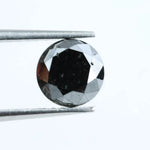 1.05 Carat Natural Black Diamond Round Cut Loose for Fine Jewelry, Custom Rings, and Designer Creations