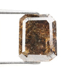 2.97 Ct emerald cut brown natural diamond with soft warm tones and elegant sparkle for classic fine jewelry