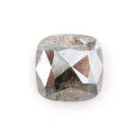 1.70 Ct cushion cut grey black natural diamond with smoky tones and soft sparkle for unique luxury jewelry